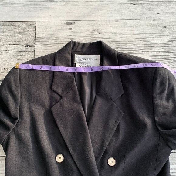 Vintage Union Made Evan Picone Double Breasted Cropped Blazer - Picture 11 of 13
